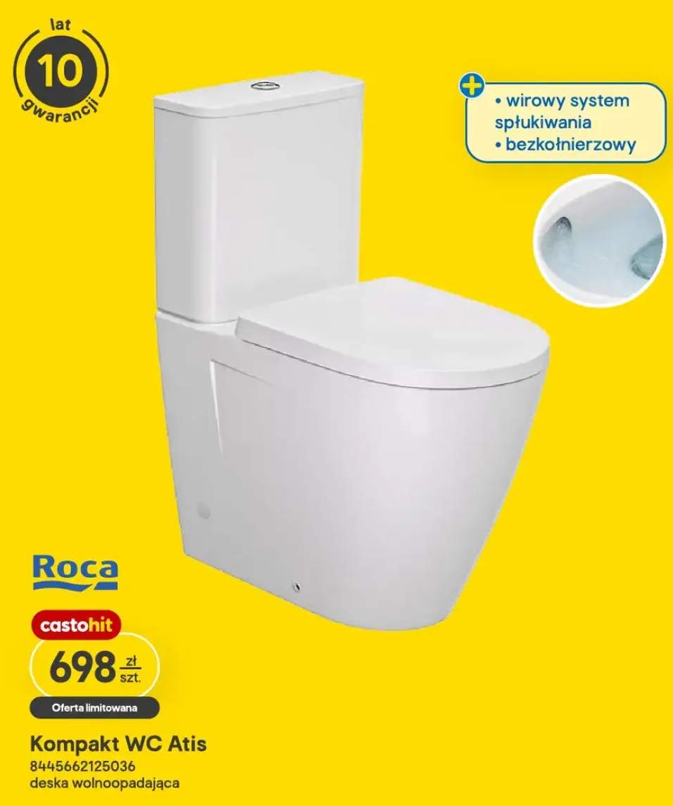 Kompakt WC Roca Atis deska wolnoopadająca
