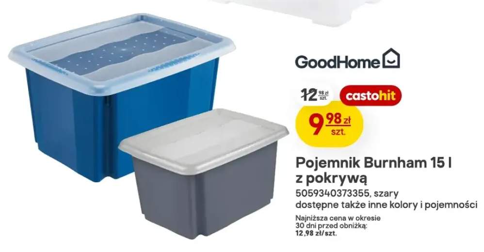 Pojemnik GoodHome Burnham 15 l z pokrywą