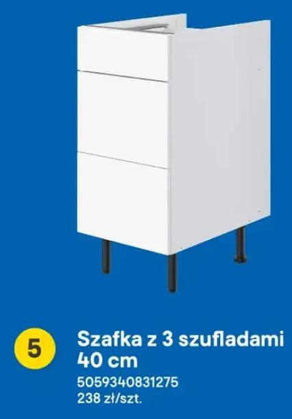 Szafka z 3 szufladami Pragma 40 cm