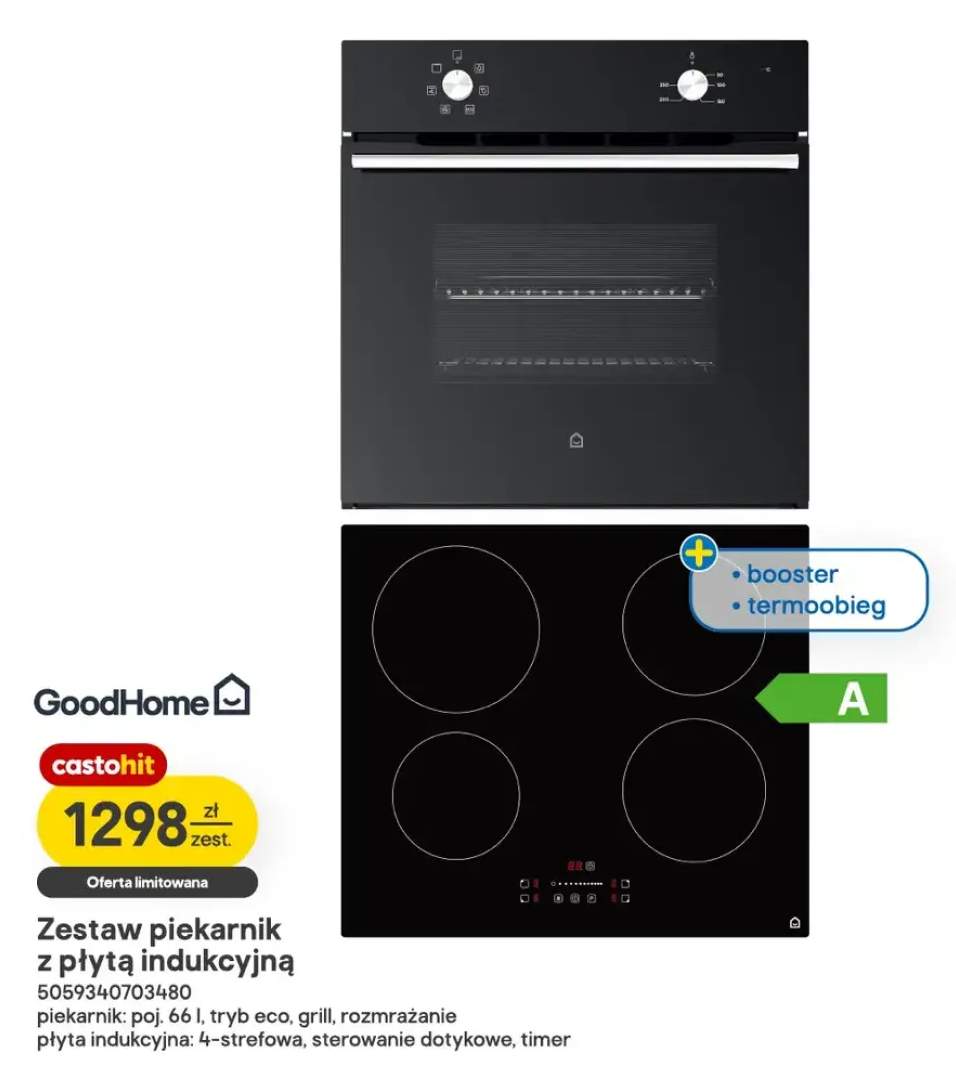 Zestaw piekarnik z płytą indukcyjną GoodHome