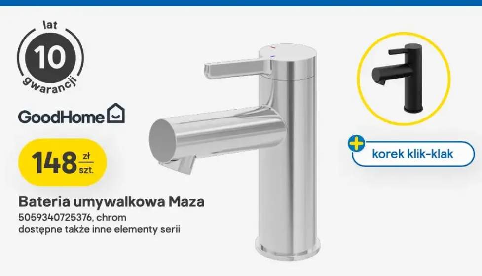Bateria umywalkowa GoodHome Maza chrom