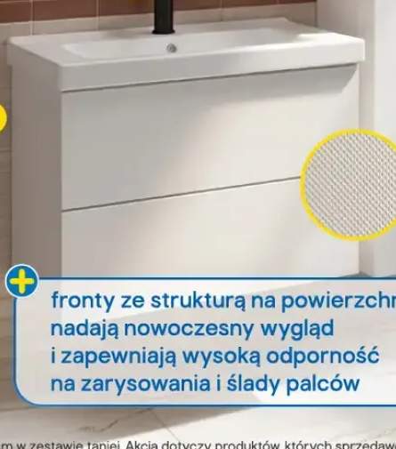 Zestaw szafka Clever pod umywalkę + umywalka ceramiczna Nira 60 cm