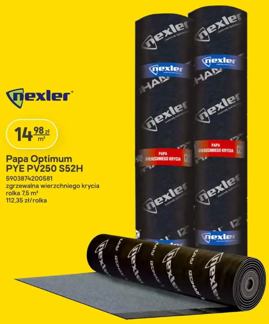 Papa zgrzewalna wierzchniego krycia Nexler Optimum PYE PV250 S52H