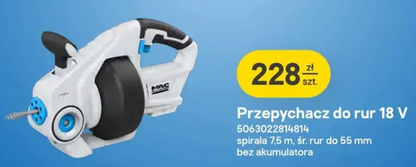 Przepychacz do rur 18V Mac Allister