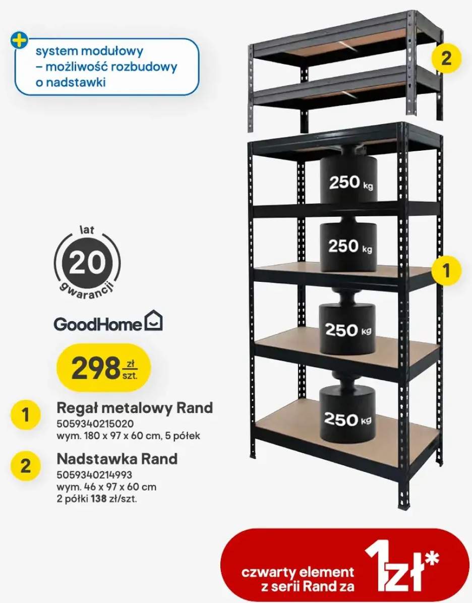 Nadstawka GoodHome Rand +1 wariant