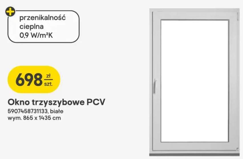 Okno trzyszybowe PCV