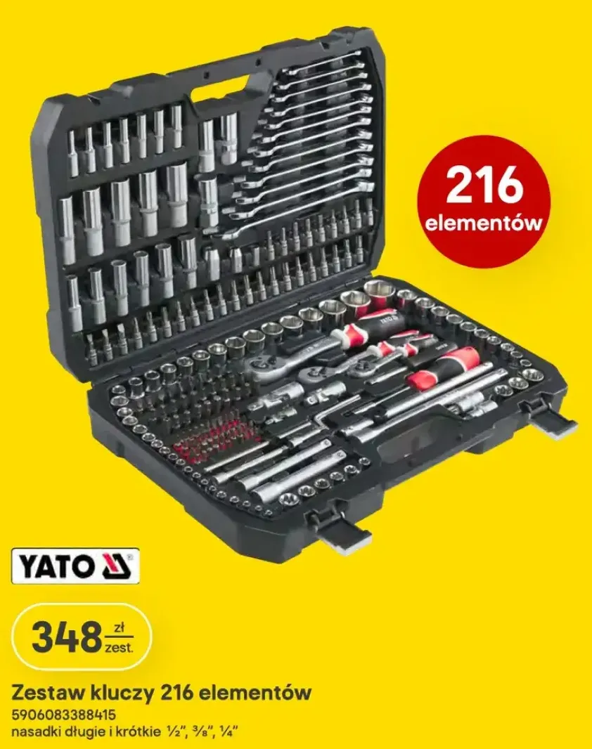Zestaw kluczy YATO 216 elementów