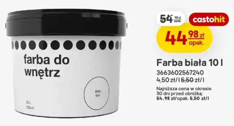 Farba do wnętrz biała