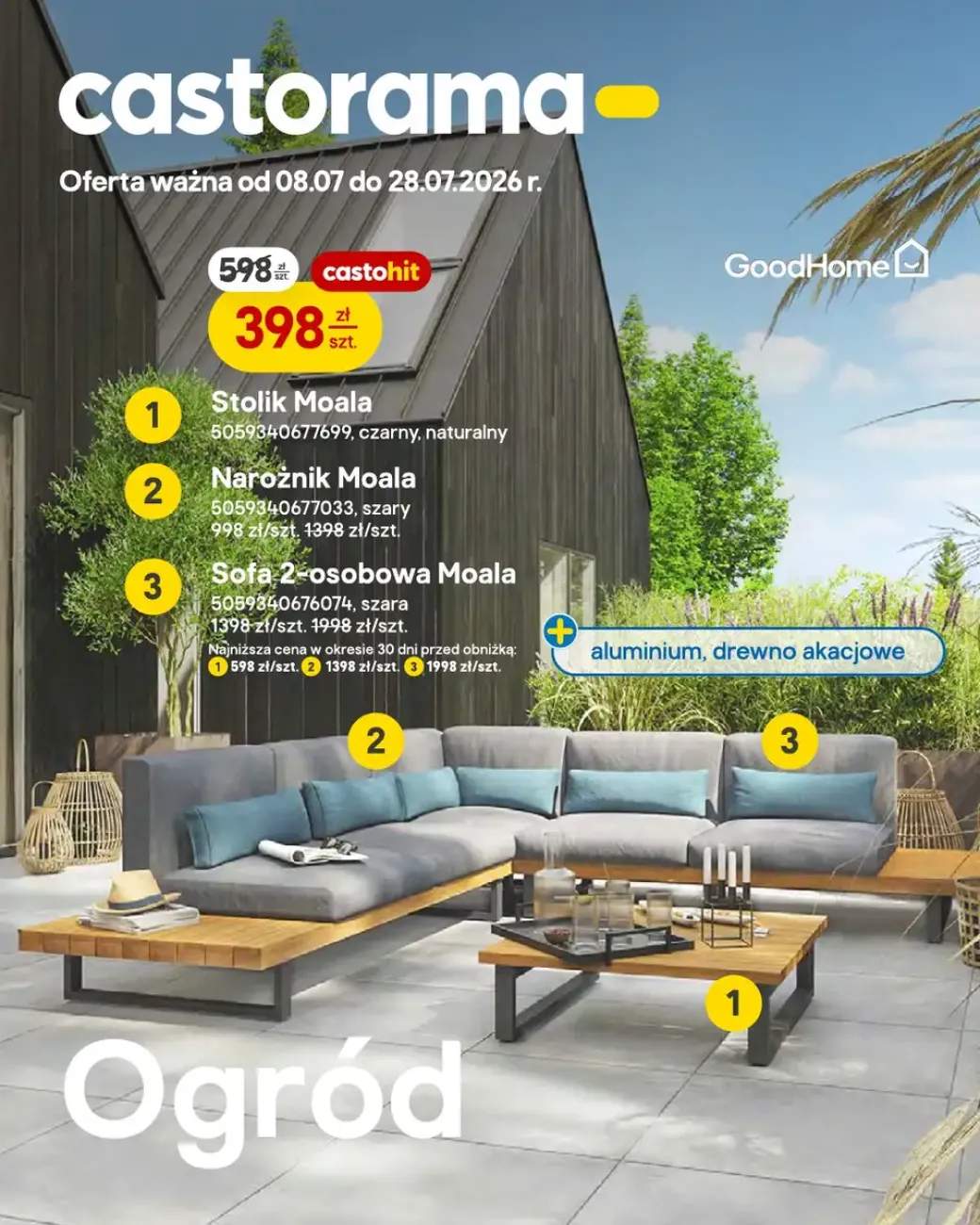 Stolik GoodHome Moala +2 warianty