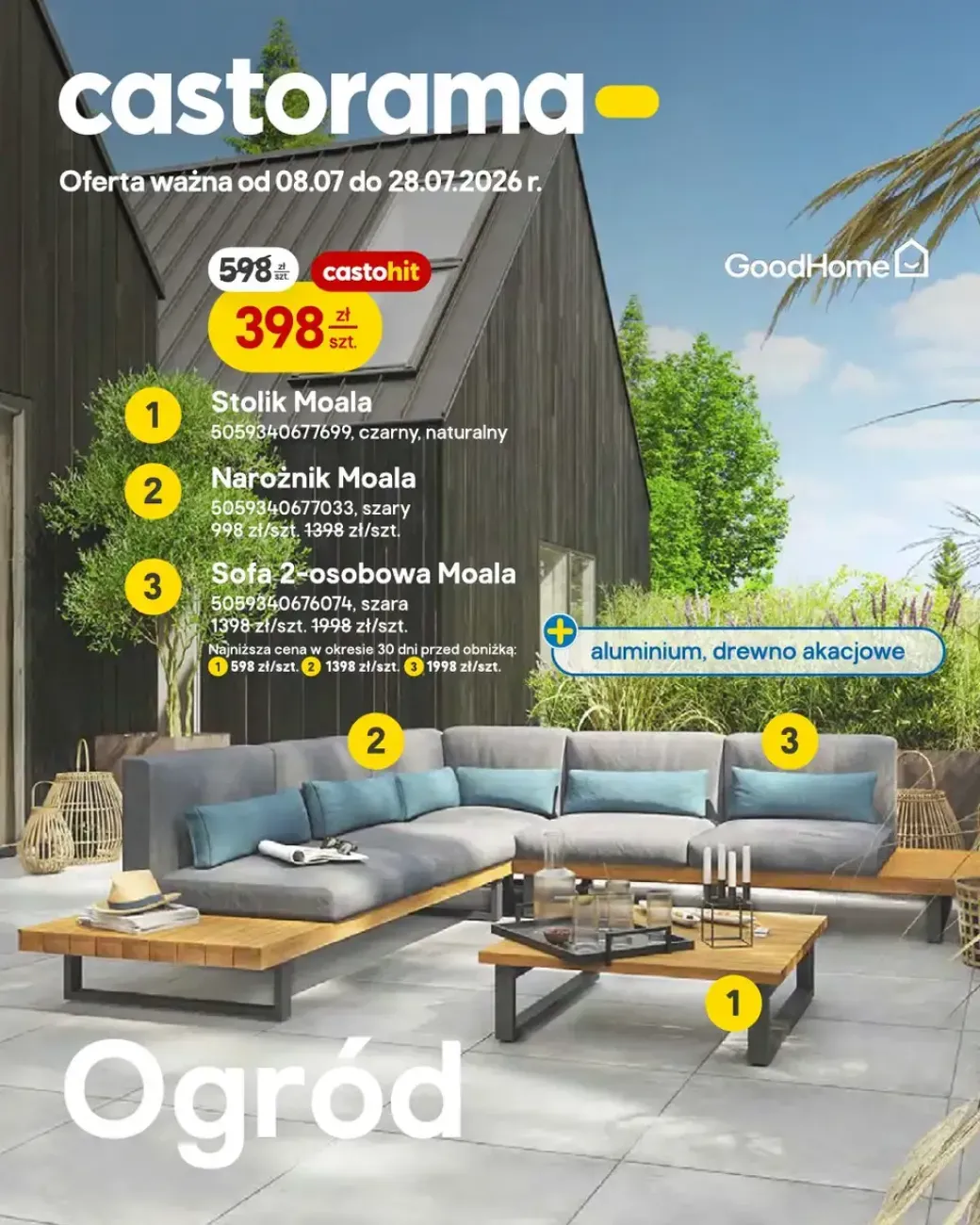 Stolik GoodHome Moala +2 warianty
