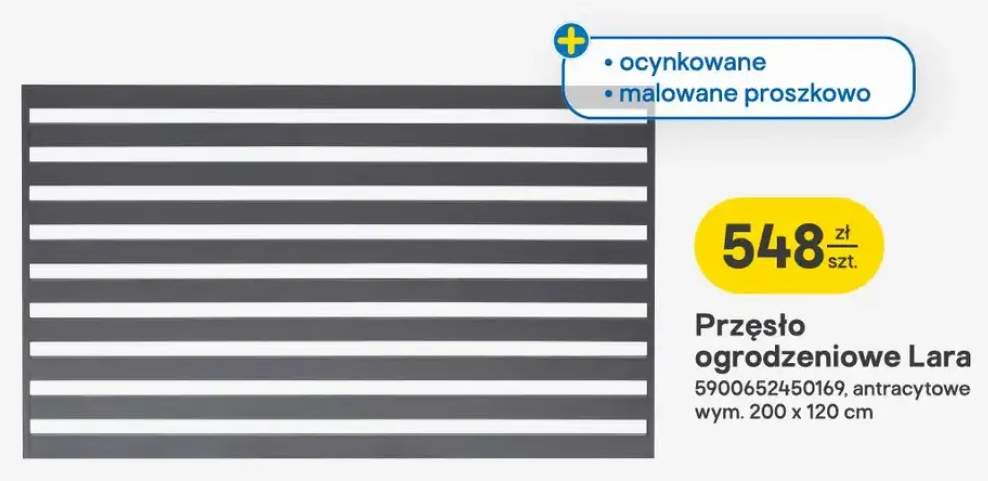 Przęsło ogrodzeniowe Lara
